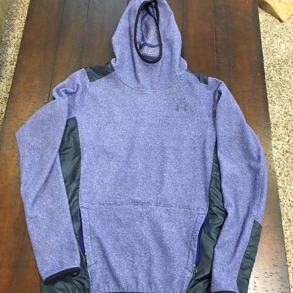 LIKE NEW – WOMEN’S “UNDER ARMOUR” COLD GEAR TURTLENECK HOODED FLEECE PULLOVER - Picture 8 of 13